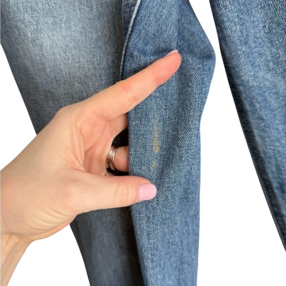 OAK + FORT Wide Leg High Rise 25” Crop Denim Jeans Size 26/Medium - Picture 10 of 10